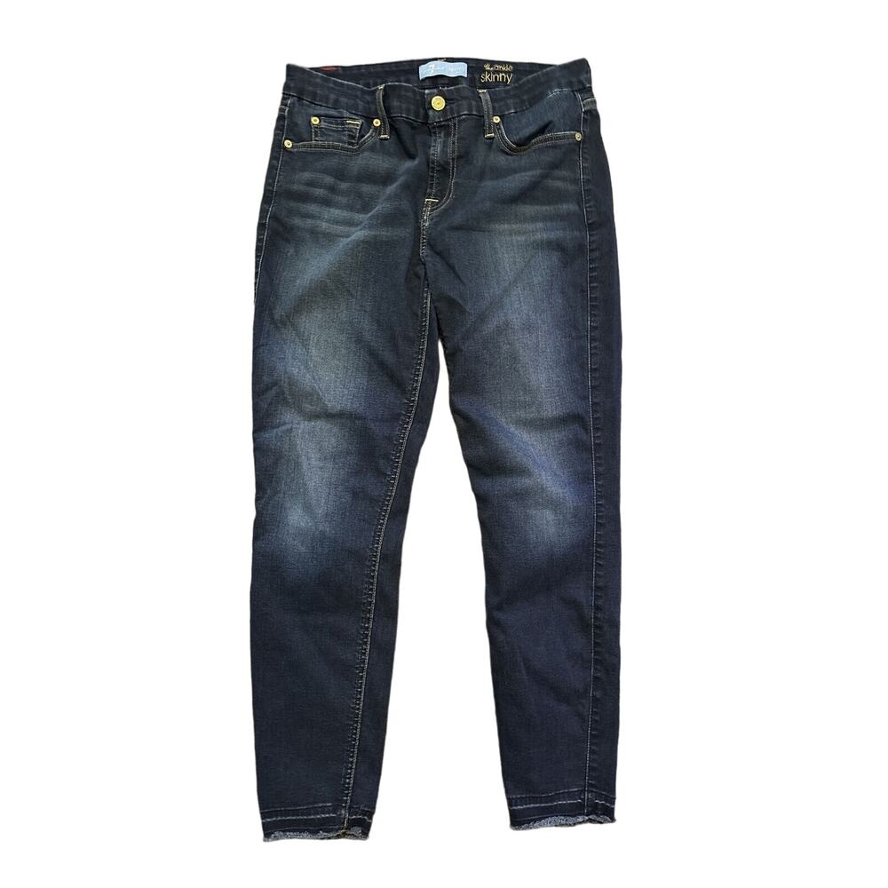 Seven 7 For all Mankind Jeans Ankle Skinny Womens 30x26 Blue B Air High Rise 30